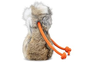 ROMNEY'S Wild-Dummies - Palla da manichino con pelliccia di coniglio, rivestita in vera pelliccia di coniglio, materiale robusto con lunga corda da lancio