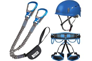 LACD Klettersteigset Pro blue + Klettergurt Start blue Größe M + Helm Protector 2.0 blue