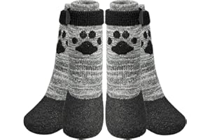 KOOLTAIL rutschfeste Hundesocken ¨C Outdoor-Hundeschuhe wasserdichte Hundeschuhe Pfotenschutz mit Gurt Traktionskontrolle f¨¹r Hartholzb?den