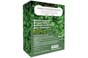 AGRI-CULTURA® | Dicondra Semi 50 m² | Prato Senza Manutenzione, Alta Resistenza alla Siccità e al Calpestio | Semi di Dichondra Repens Adatti a Zone Ombreggiate e di Sole.