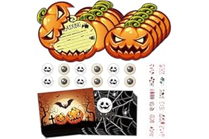 KERANEET 12 Stück Halloween Einladungskarten Kinder Einladungskartens Kindergeburtstag Halloween Einladungskartens für Hallo-ween Party Einladungskarten Kinder