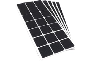 Adsamm® / 105 x Patins en Feutre/Noirs / 30x30 mm/carré/épaisseur 3,5 mm/Patins glisseurs Auto-adhésifs de qualité optimale