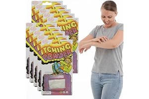 MOREEULSI 10 bromas de polvo para picazón, broma de polvo para picazón, accesorio de truco para el día escolar, accesorios de broma divertidos, bromas divertidas, suministros de truco de fiesta seguros para