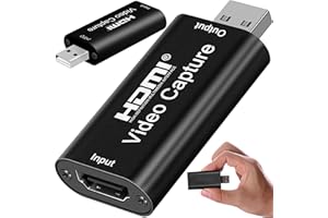 ‎RETOO Retoo Karta wideo HDMI na USB 2.0 Adapter przechwytujący 4K do do PS5 PS4 Video Capture Card Transmisja na żywo i nagrywanie do gier streamingu lekcji wideokonferencji 1080p