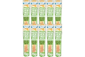 WUNDAPETS 10 PACK GOOD BOY MEGA CHEWT TWIST WITH CHICKEN BREAST MEAT, HIGH PROTEIN DOG TREATS 70G