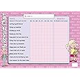 Girls Reward Chart Educational Posters & Colourful Wall Charts for Children – Engaging Classroom Posters for Kids – Laminated School Posters in Assorted Designs by MFY