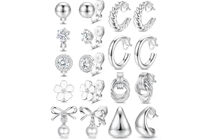 Chriscoco Clip-On örhängen för kvinnor clip-örhängen utan piercing