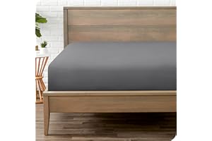 Bare Home Fitted Bottom Sheet King Size - Premium 1800 Ultra-Soft Microfibre Sheet - Wrinkle Free - Deep Pocket - 35 CM/15 IN Deep - King Fitted Sheet (King, Grey)