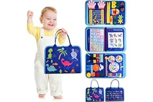 CZMAO Busy Board Montessori Giocattoli a partire da 1 2 3 4 anni per bambini Activity Board bambini giocattolo educativo per viaggio auto aereo