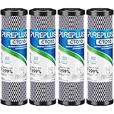 PUREPLUS ICP-S-CTO10 Whole House Sintered Activated Carbon Filter Cartridge | CTO10 Replacement for Under Sink Water Filter S