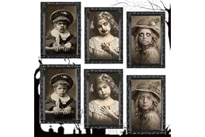 HOQQUE Halloween Decorazioni Addobbi Casa Quadri 3 Kit Horror Accessori Esterno Giardino Decori Decorazione Interno Gadget Hallowen Allestimento Party Festa Porta Parete Oggetti Decorations 3D Cornice Foto