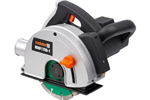 Meister Väggfräs 1700 W, MMF1700-1 - Inkl. 2 diamantskärskivor Ø 150 mm - Spårbredd upp till 29 mm - 40 mm skärdjup - Lasermärkhjälp/väggfräs med dammutsugning/slitsfräs/5459170