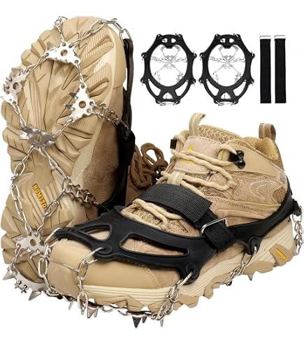 Grödel Ramponi per scarpe da montagna a 18 denti, punte per