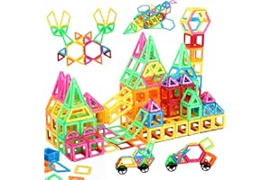 NorthBeland Bloques de Construcción Magnéticos 96 Piezas, Bloques Magneticos Construccion Niños, Bloques Construccion Niños Construcciones para Niños y Juguetes Niñas 3 4 5 6 7 Años