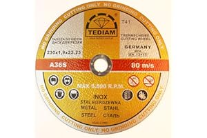 LEPIK 5 dischi da taglio per acciaio, 230 x 1,9 mm, A30TBF INOX EN12413 Tediam Gold