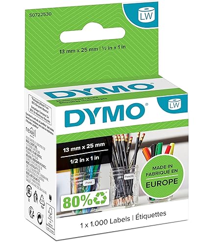 Rollo Bobina De 750 Etiquetas Adhesivas Compatibles Con Dymo S0929120 25x25mm Kt056 - Foto 12
