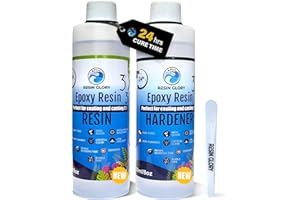 Resin Glory 500 mL (16 oz) - 1:1 Ratio Epoxy Resin Kit - Crystal Clear, Food Safe, UV Stable for Crafts, Jewellery, Wood, Coasters, Mould Casting - Low Viscosity, Self-Levelling for Beginners & Pros