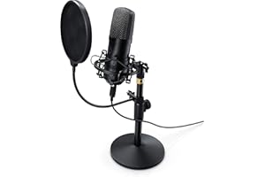LIAM&DAAN LIAM DAAN Professional Podcast Set - USB - Studio microphone - condenser microphone - Stand - shock mount- Pop Protection - Mixing console Live Recording etc. - Cardioid characteristic - Livestream