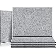 Uoisaiko Large Acoustic Panels 40cm x 30cm, 6 Pack High Density Sound Proof Padding, Self-Adhesive Soundproof Wall Panels for Studio Ceiling Home Office Acoustic Treatment