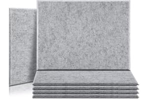 Uoisaiko Large Acoustic Panels 40cm x 30cm, 6 Pack High Density Sound Proof Padding, Self-Adhesive Soundproof Wall Panels for Studio Ceiling Home Office Acoustic Treatment