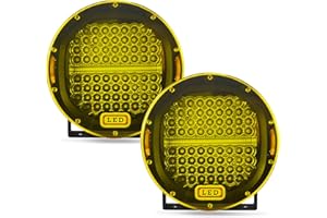 Safego Focos LED Tractor 7'' 300W 30000LM Faro Trabajo LED Focos de Coche 12V IP67 Faro Adicional para Offroad, Montaje de Luces de Antiniebla, Luz de Niebla para 4x4 Camino Offorad Barco Moto ATV SUV