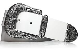 almela - Cinturón mujer y hombre Cowboy - Piel legitima - Moda Vintage - Cuero - 4 cm de ancho - Country - Retro - 40mm - Western - Cowgirl - Leather Cowboy Belt