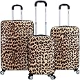 Rockland Safari Hardside Spinner Wheel Bagagli, Leopard, Taglia unica, Safari Hardside Spinner Wheel Bagagli