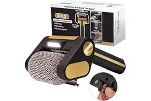 TIMIFTE Grill Brush with LED Light, Efficient Grill Cleaning Brush with 350 RPM Stainless Power Roller, Grill Brush Bristle Free Blasts Away Burnt-On Food for Gas/Porcelain/Charbroil Grates, No Preheating