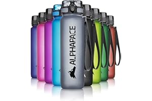 ALPHAPACE Bidon sportowy – szczelna butelka sportowa na wodę, wolna od BPA, do jazdy na rowerze i sportów na świeżym powietrzu, z wkładką na owoce