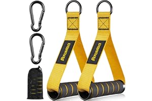 Ayombo motståndsbandshandtag, slitstark kabelmaskinfäste, starkt nylonband och sömlös D-ring i stål för fitness träning gym p
