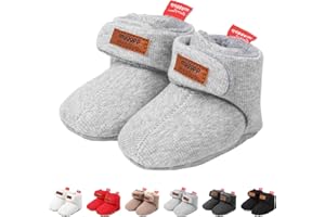 Tolaler Stivaletti Neonato Invernali Fodera Addensata in Cotone Stivaletti Caldi per Bambini Cinghie Regolabili con Suola Morbida Antiscivolo Scarpe Neonata 0-18 Mesi