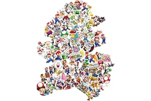 CHUKUA 100 Stück Ma-rio Sticker Kinder, Personalisierte Aufkleber Kinder, Anime Sticker Set, wasserdichte Kawaii Sticker Mädchen, für Scrapbook, Laptop, Fotoalbum, Skateboard, Motorrad, Auto