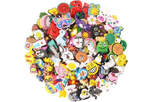 Ainiv Skoberlocker, för barn, tecknade skodekorationer i PVC, charm för barn, träskor, armbandsberlocker för småbarn, trädekoration för bandarmband, flickor och pojkar