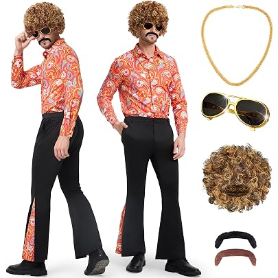 Completo Anni '60 Stile Pop Art WIDMANN - Giacca E Pantaloni Per Feste In Maschera, Carnevale, Costume
