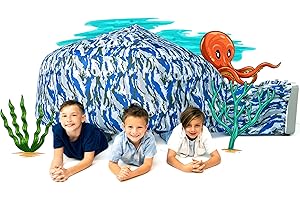 The Original AIR FORT Build A Fort in 30 Seconds, Inflatable Fort for Kids (Ocean Camo)