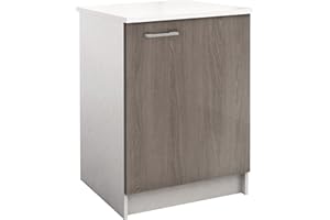 BERLIOZ CREATIONS Berlioz créations Basso Mobile da Cucina 1 Anta, Pannelli di Particelle, Quercia, 60 x 60 x 85 cm