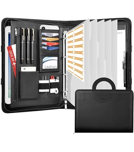 Cartella Portadocumenti A4 Con Zip E Maniglia - Tessuto Oxford, Per Scuola E Ufficio - Foto 7