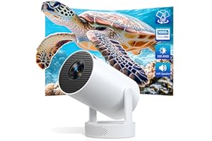 BUBA TOYS Intelligenter Mini Beamer Android 11, Tragbarer Mini-Projektor FHD 1080P mit 4K-Unterstützung, 300 ANSI Lumen, HiFi-Lautsprecher, WiFi 6 & Bluetooth 5.0, für Schlafzimmer und Heimkino