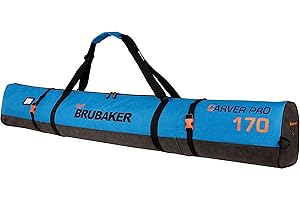 BRUBAKER Carver Performance Ski Bag for 1 Pair of Skis and Poles - Blue Black