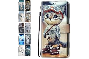 COEYES Funda Libro para Xiaomi Redmi Note 11 / Note 11S 4G Carcasa de Cuero PU Premium Flip Wallet Case Cover con Tapa Teléfono Piel Tarjetero - Gato