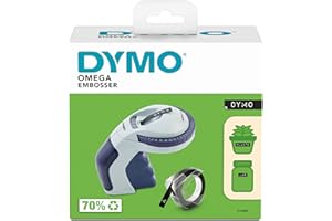 DYMO Omega rotuladora de estampación | Rotuladora de estampación pequeña con sistema de giro y clic y diseño ergonómico | Para uso doméstico y proyectos de manualidades (€ÑÅÆ y Ø)