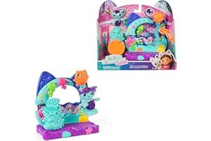 DREAMWORKS GABBY'S DOLLHOUSE Gabby et la Maison Magique Le Film - Gabby Dollhouse - Balcon Aquarium Magique De Marine - 1 Figurine Et 5 Accessoires - Dessin Animé Jouet Maison De Poupée - Jouet Enfant 3 Ans Et +