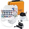 Watson & Webb Maker Selection - 29pcs Cake Airbrush Decorating Kit - Inc Professional Mains Powered Spray Gun, 13 Matte Colors, Stencils, Case, Spraytidy, Tools - for Food, Cakes, Cookies & Baking