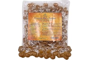 PROPOL-MEL Cukierki Miodowo-Imbirowe x 500g - Bezglutenowe i Bezcukrowe. Hiszpańskie i ręcznej produkcji cukierki na gardło. Zalecany dla osób z nieświeżym oddechem lub nieprzyjemnym zapachem z ust i gardła.