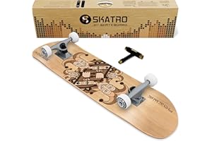 Skatro - Skateboard Professionnel Complet - 78,7 cm pour Adultes, garçons, Filles, débutants et Enfants