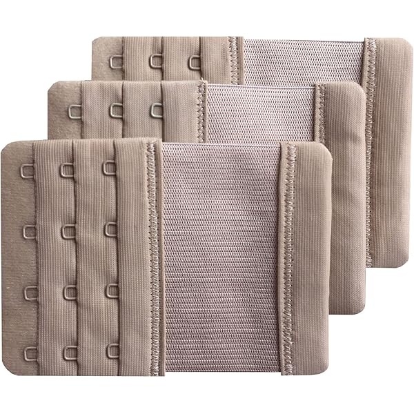 Set 9 Prolunghe Reggiseno - 2/3/4 Ganci, Nero/Bianco/Pelle, Morbido Poliestere - Foto 5