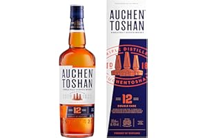 ‎AUCHENTOSHAN AUCHENTOSHAN 12 Jahre Double Cask, Single Malt Scotch Whisky, mit Geschenkverpackung, Karamellgeschmack und fruchtigen Aromen, 40 Prozent Vol, 700ml Einzelflasche
