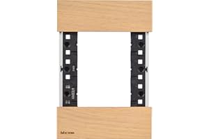 BTICINO Living Now Plaque 3 modules en bois, chêne