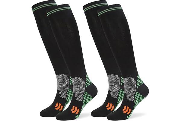 Odtmger 2/3 Pair Chaussettes de Compression (20-30 mmHg) pour Hommes et Femmes – Meilleures Chaussettes de Compression pour Porter toute la Journée, Meilleure Circulation Sanguine