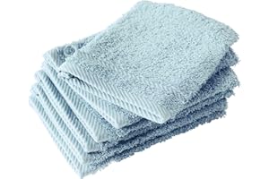 De Witte Lietaer Set di 6 Guanti da Bagno, Cotone, Turchese, 15x21 cm, 6 unità